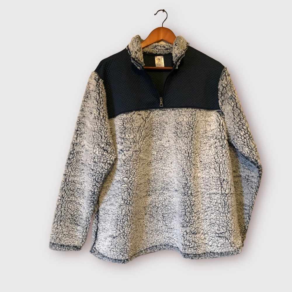 [Athletic Works] Navy Sherpa Pullover